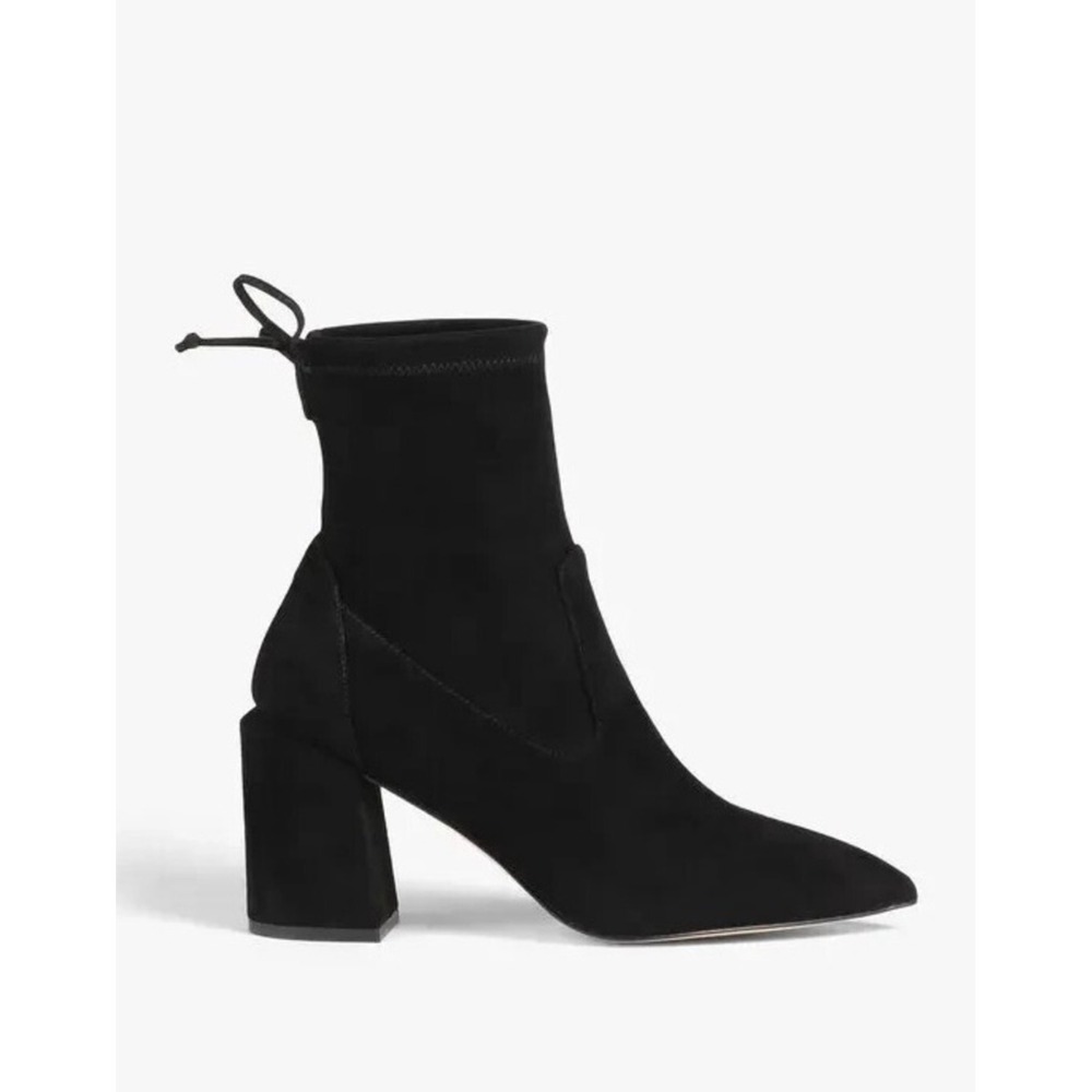 Stuart Weitzman Avenue 85 City Block‎ Suede Boots Black 11.5 Fits like 11